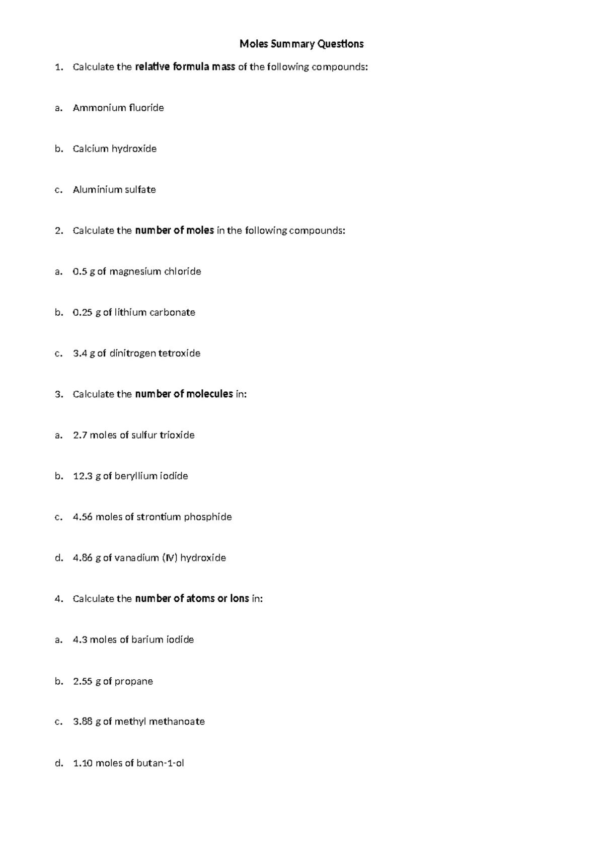 2025 VCE Chemistry Unit 1 Exam Solutions and Guidelines - Studocu