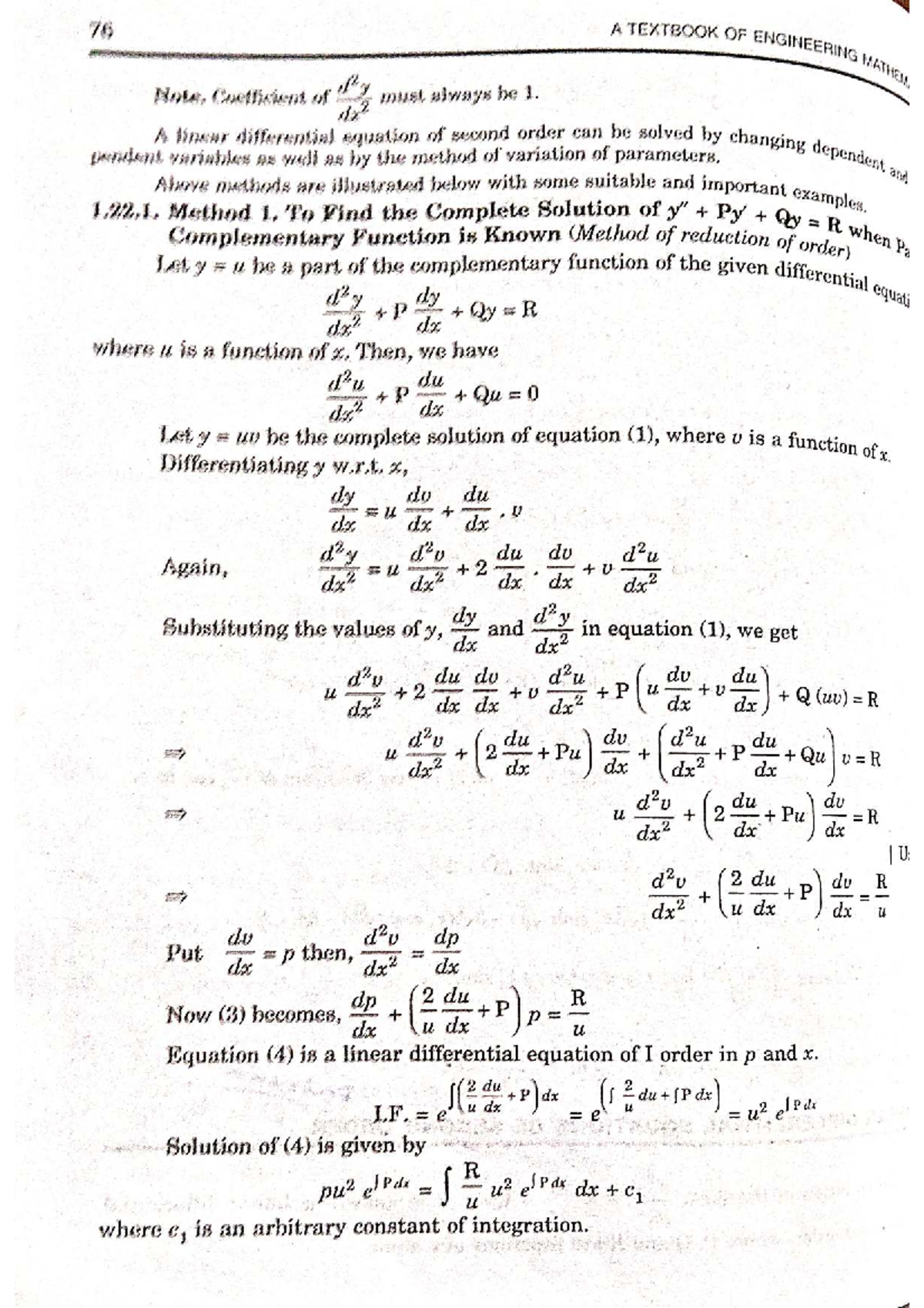 Ordinary Differential Equations (ODE) Examples - Engineering Math - Studocu