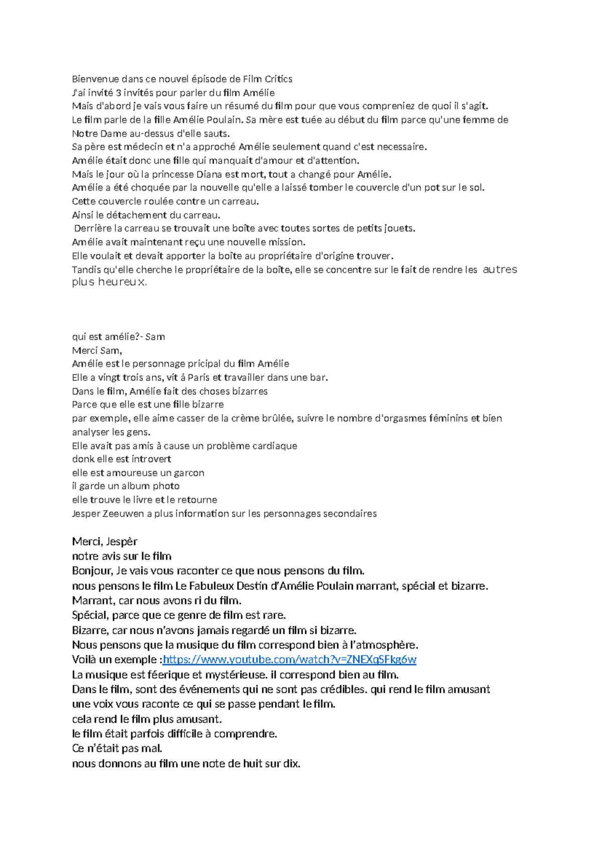 Analyse du film 