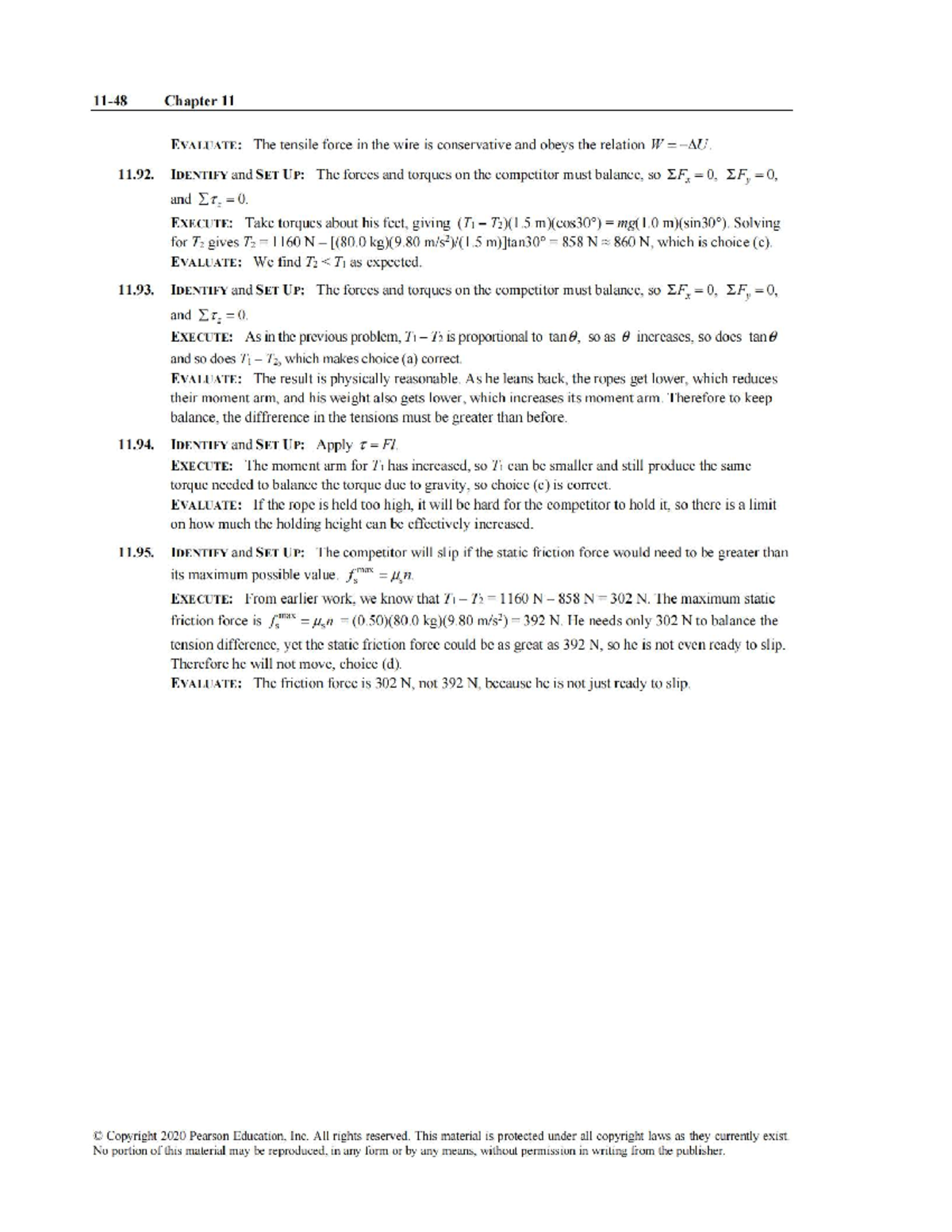 Chapter 11 Solutions: Evaluating Forces and Torques in Physics - Studocu