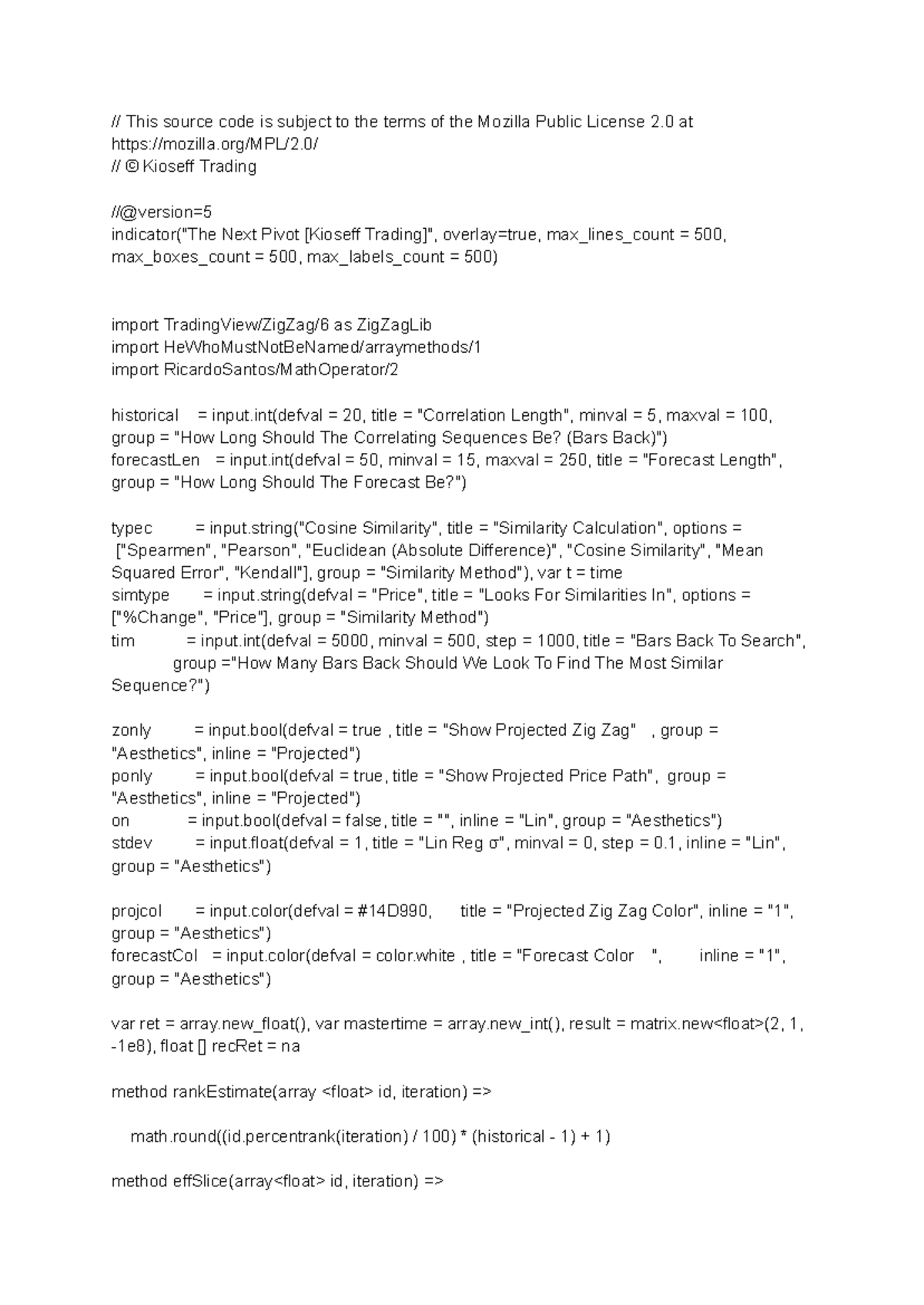 Source Code for The Next Pivot Indicator [Course Code: Trading] - Studocu