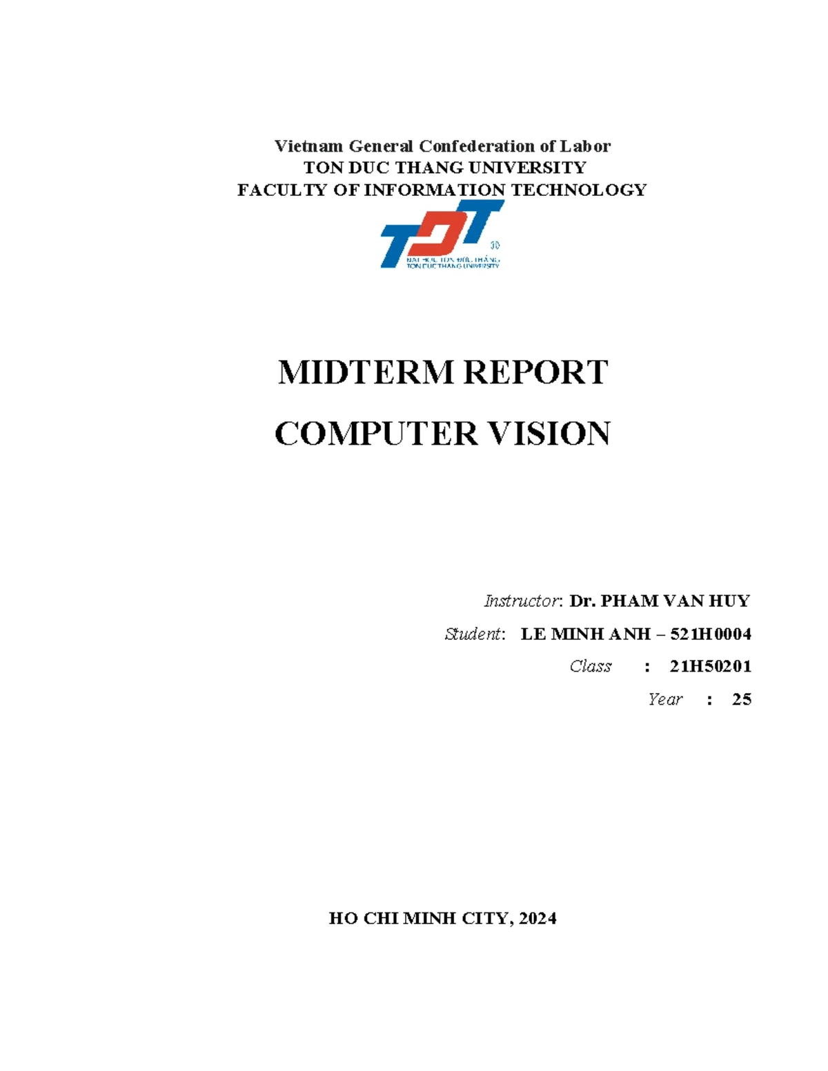520H0446 520H0647 Computer Vision Final Project Report - Studocu