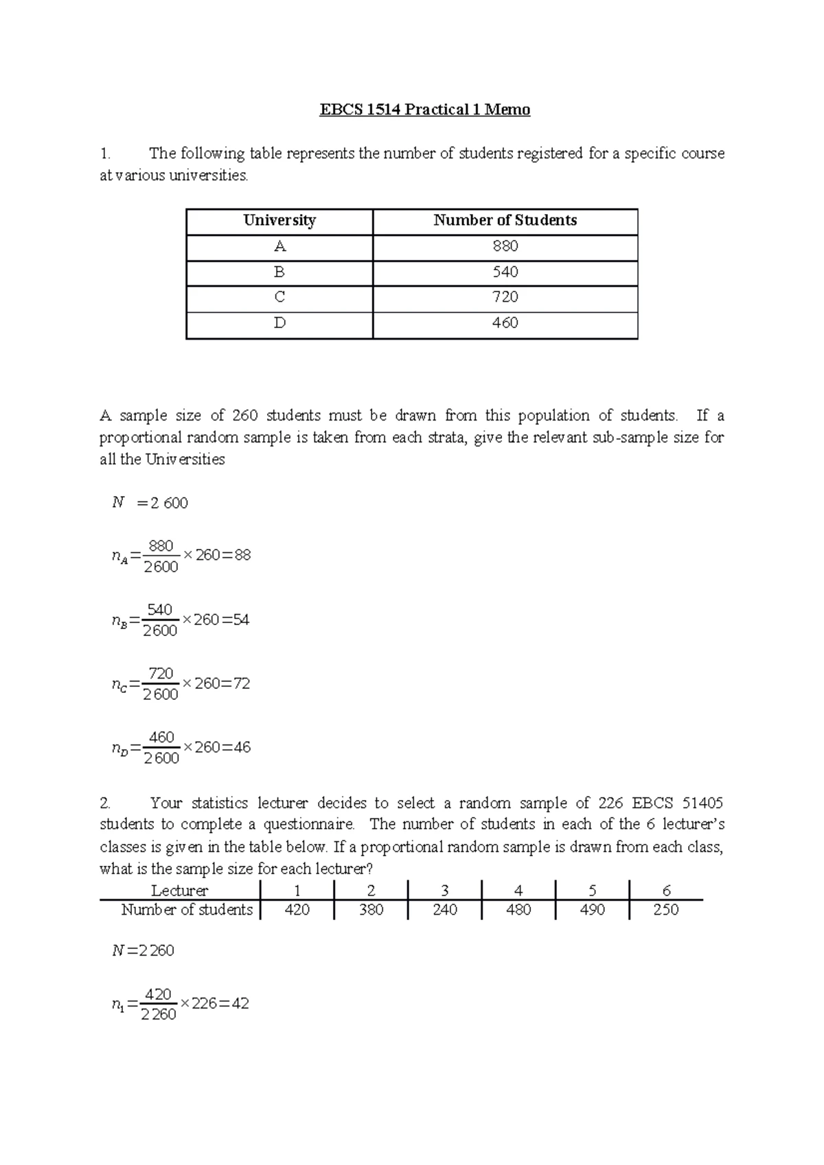 EFMA2614 Test 2 Solutions - University of the Free State 2023 - Studocu