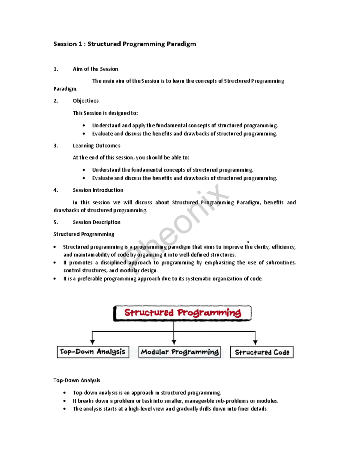 CTSD CO-1 Structured Programming & Algorithm Concepts Overview - Studocu