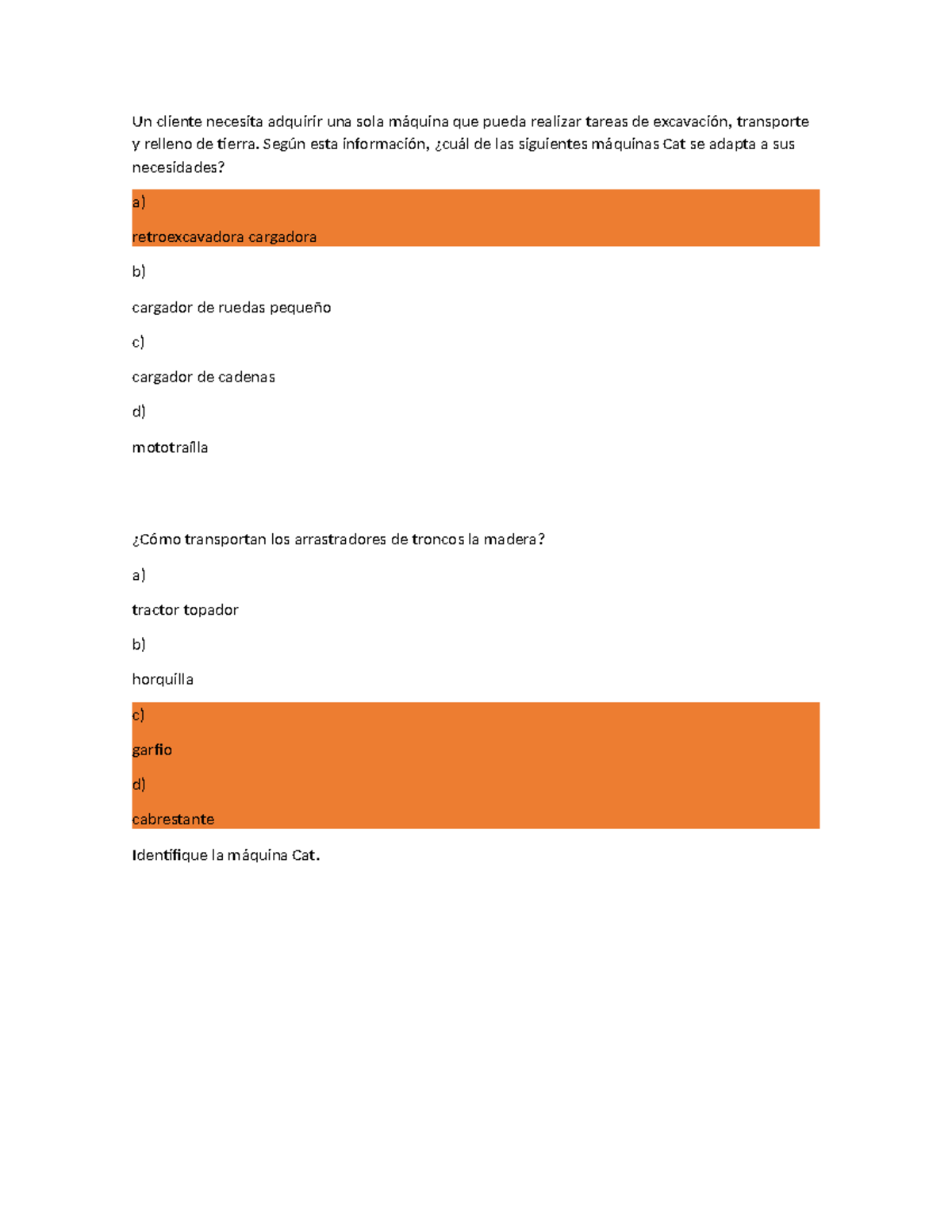 Prueba QLA: Identificación de Máquinas Cat y Requerimientos del Cliente - Document Preview