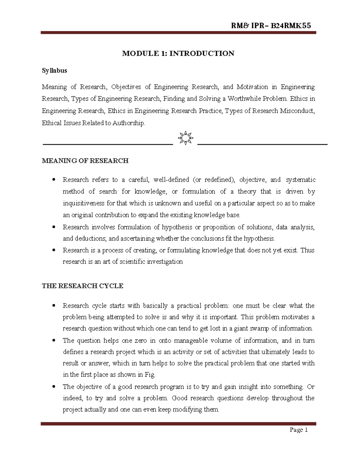 B24RMK55 Module 1: Introduction to Engineering Research Ethics and ...