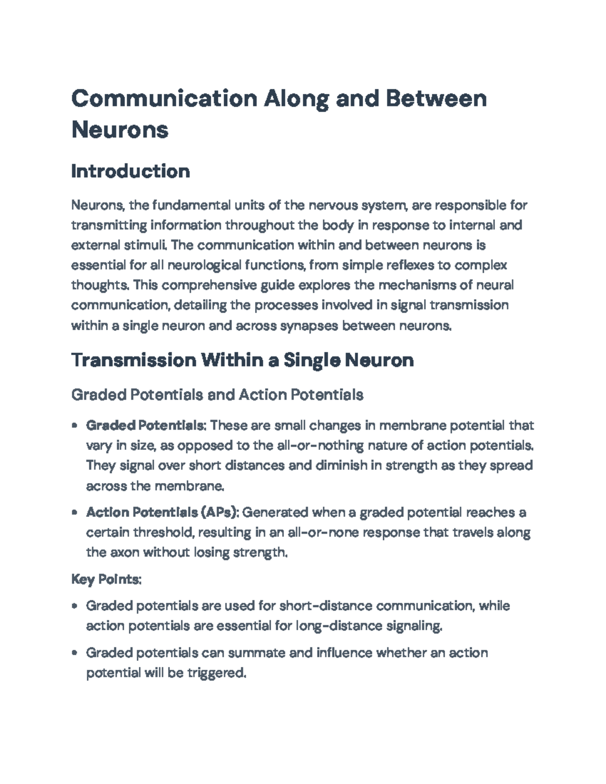 Neural Communication Mechanisms: A Comprehensive Guide on Neurons ...