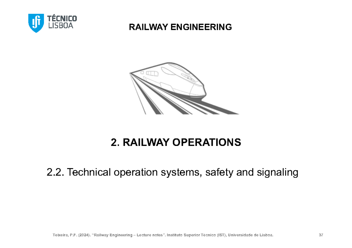 Railway Engineering (2024-25) Part 2: Operations, Safety & Signaling ...