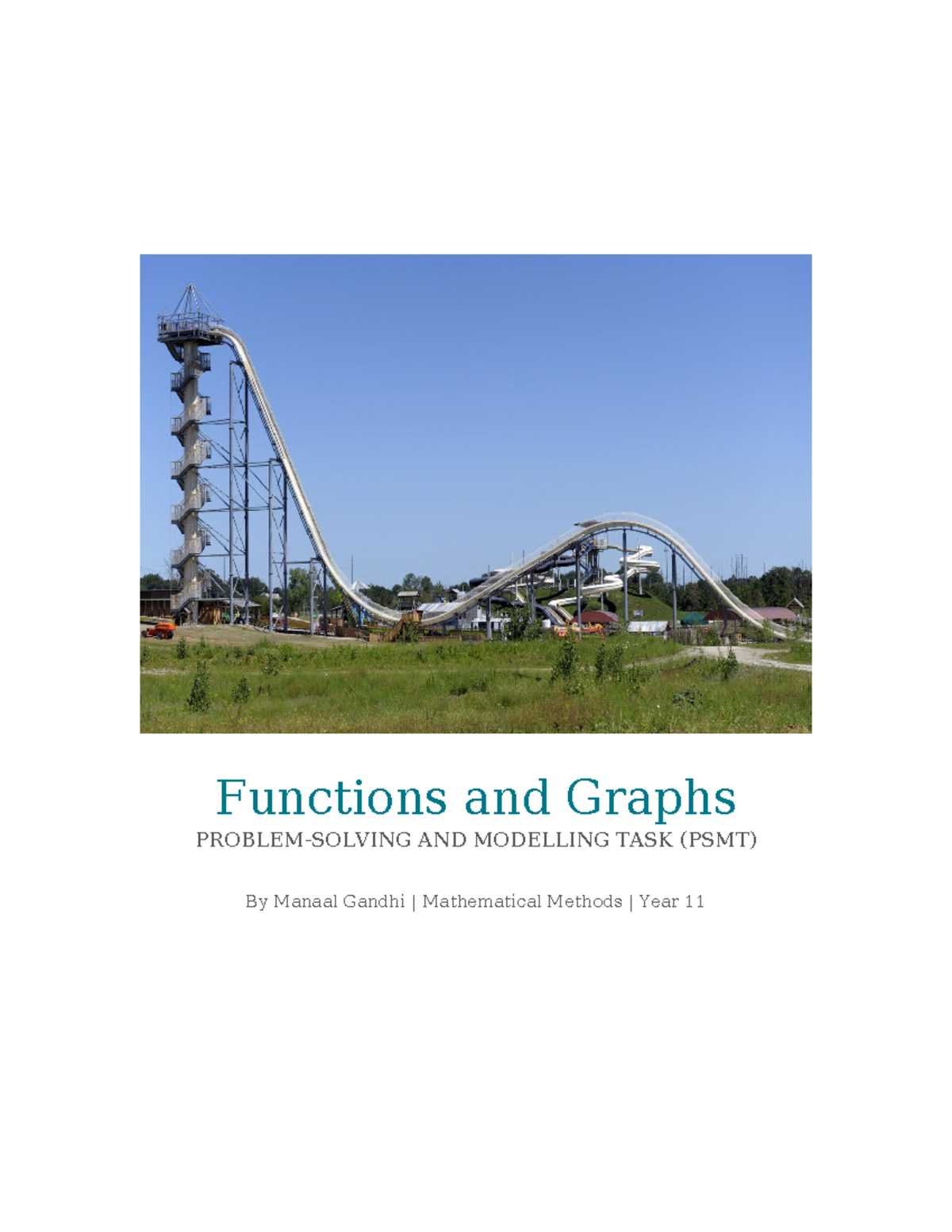 Mathematical Modelling of Waterslides: PSMT (MAM11) - Studocu