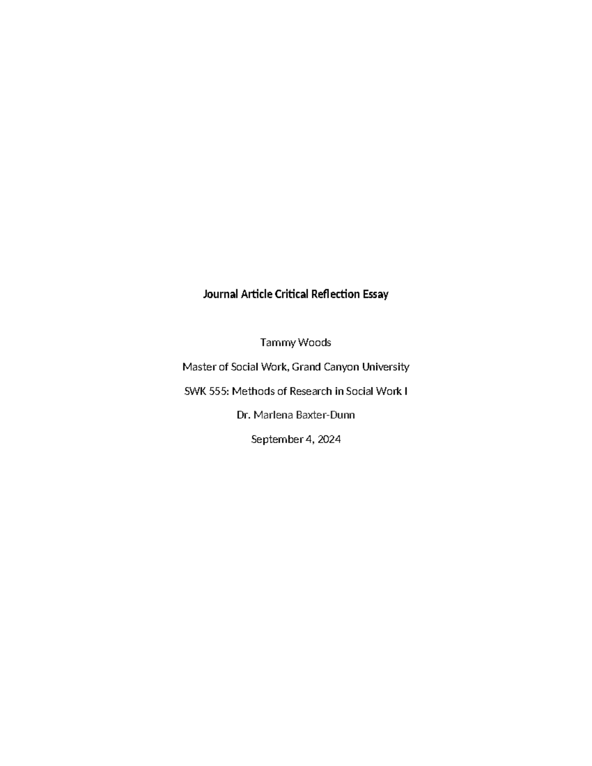 SWK 555: Critical Reflection on Trauma-Informed Care in Social Work ...