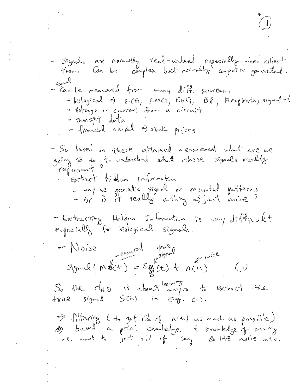 Chapters 1 & 2: Understanding Signal Processing and Systems (ENGR 301 ...