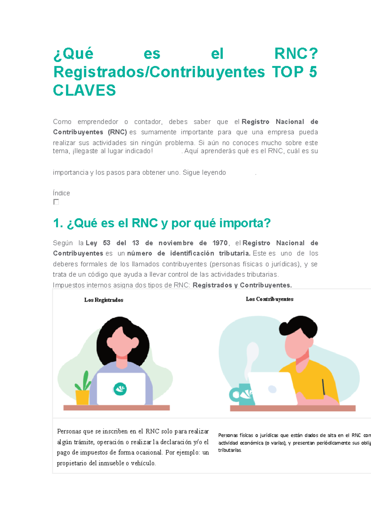 Actualidad Contable RD - ¿Qué es el RNC? Registrados/Contribuyentes TOP ...