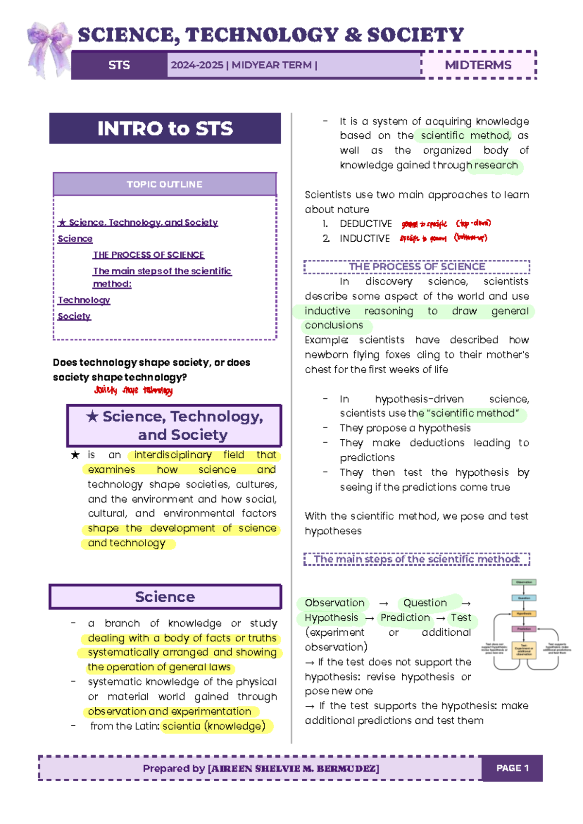 STS 101 Midterm Exam: Science, Technology, and Society Overview - Studocu