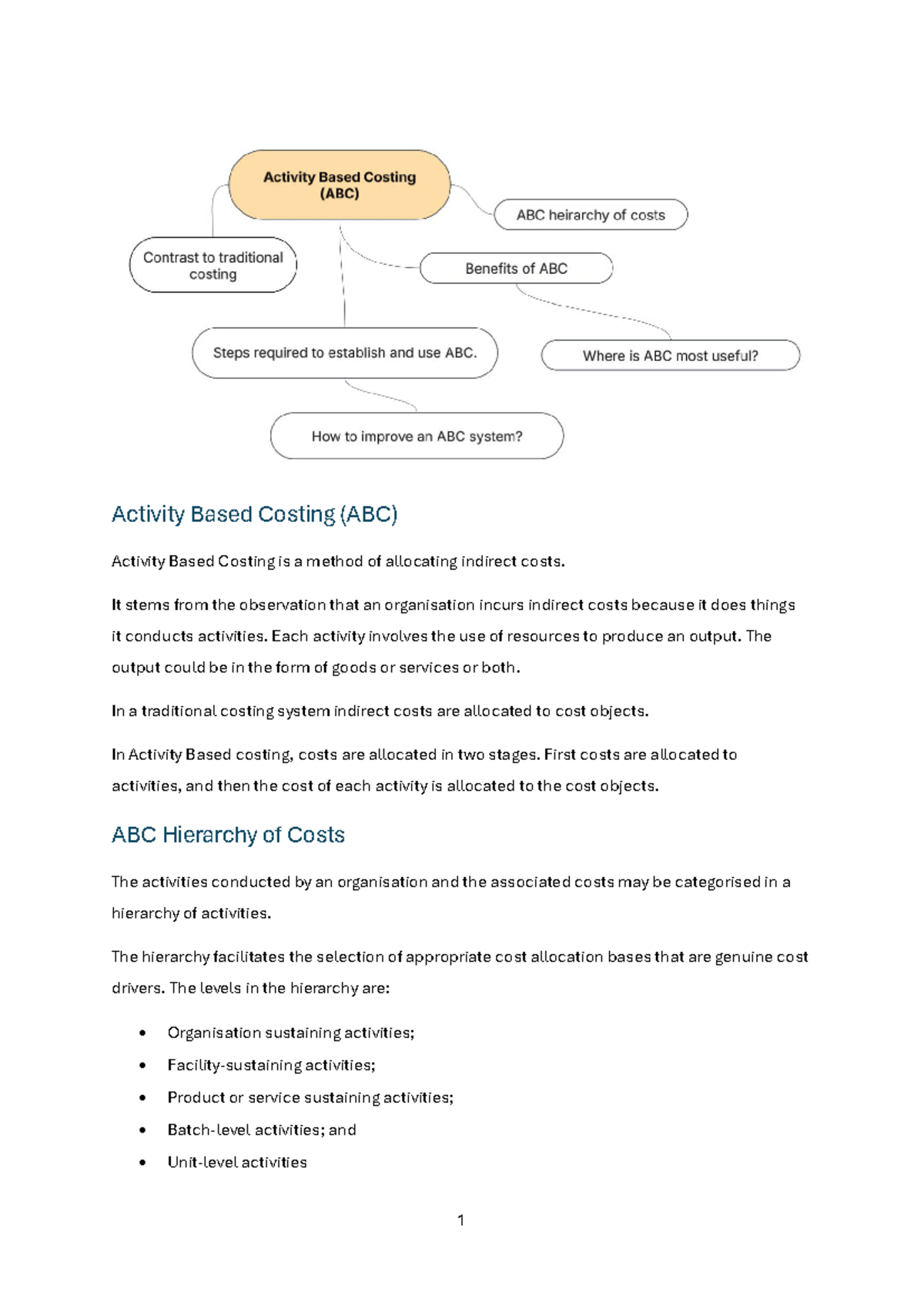 Scripts T05 - Script content for Week 5 work - 1 Activity Based Costing ...