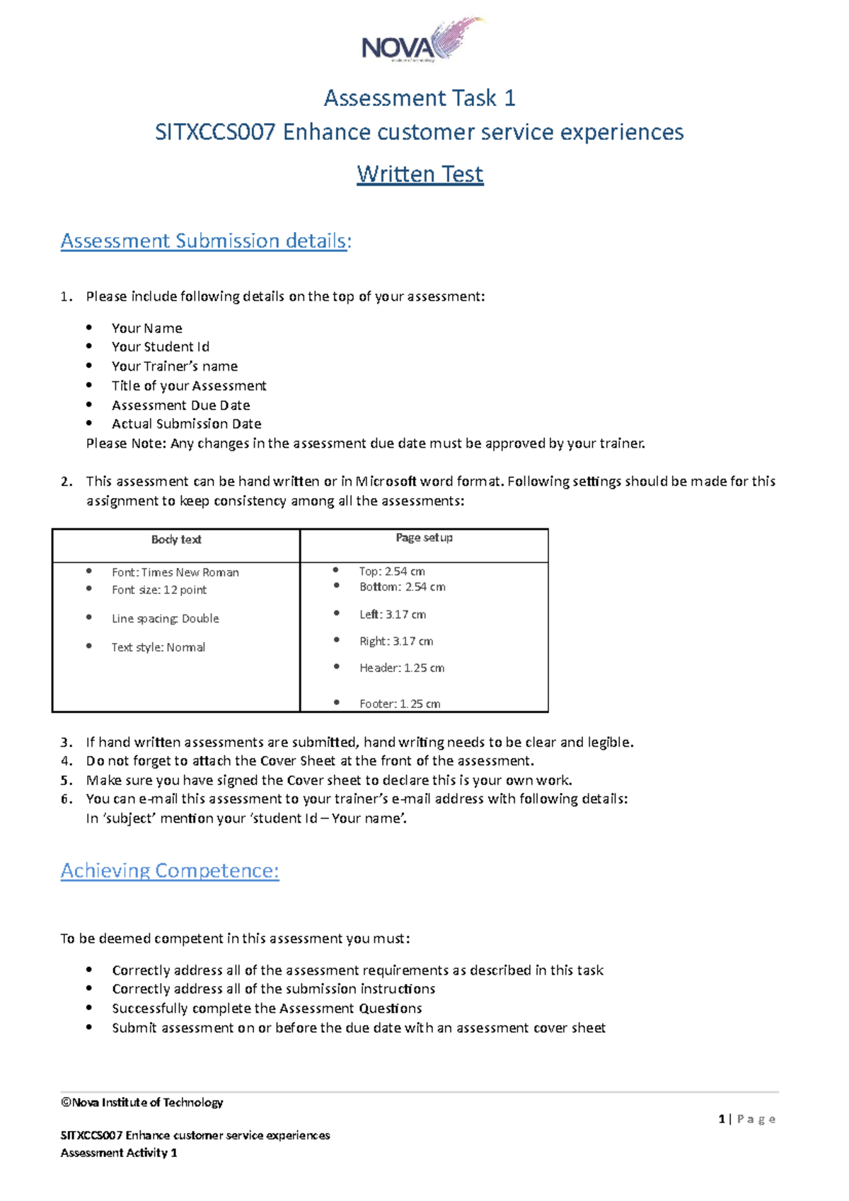 SITXCCS007 Final Exam: Enhance Customer Service Experiences - Studocu