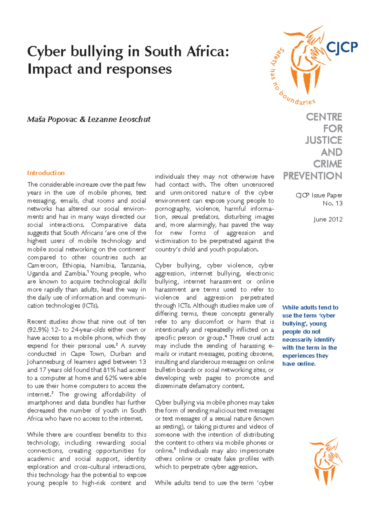 cjcp-issue-paper-13-cyberbullying-impact-responses-in-south-africa