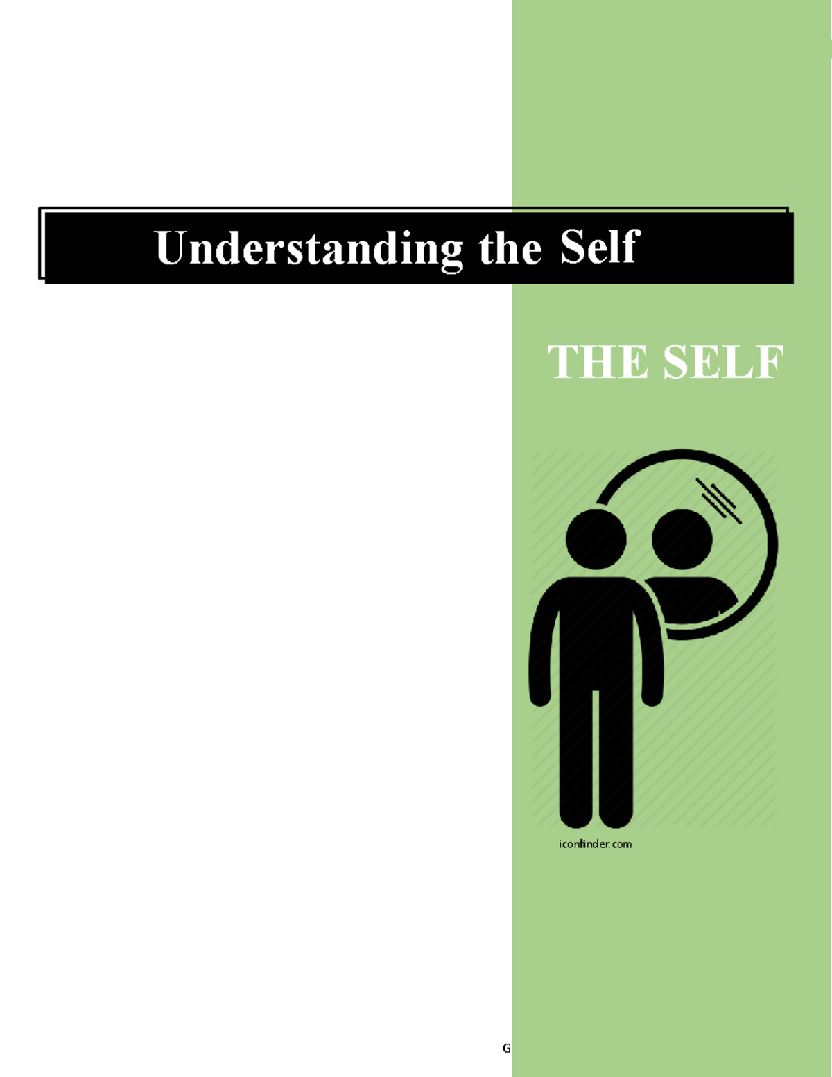 GED 101 Understanding the Self - Week 1 Overview and Key Concepts - Studocu