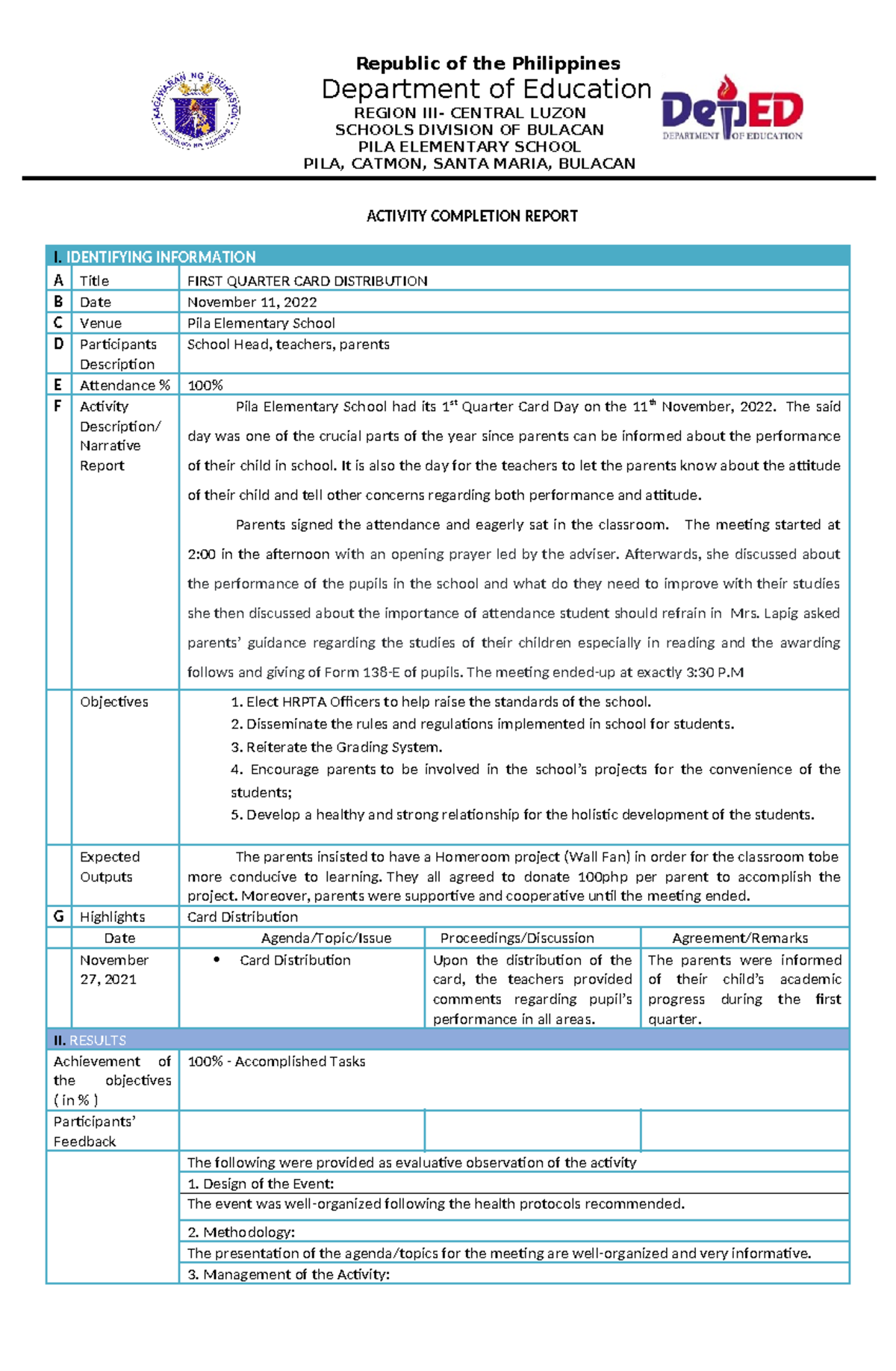 ACR carddistribution first - Republic of the Philippines Department of ...
