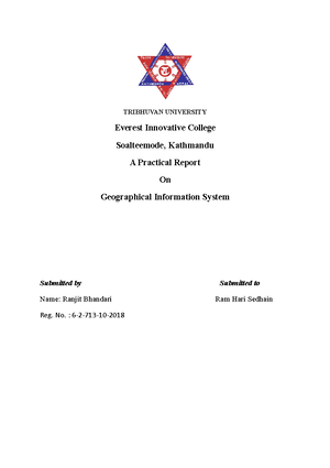 GIS Lab-1 - dsaf - 1 Lab report 1 Screenshot the Arc GIS interface and ...