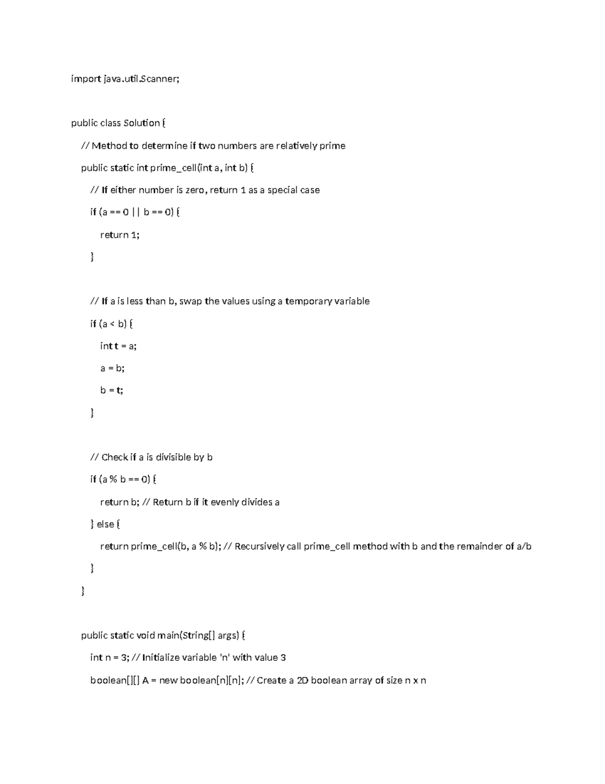 Java Exercise 41 - Determining Relatively Prime Numbers - Studocu