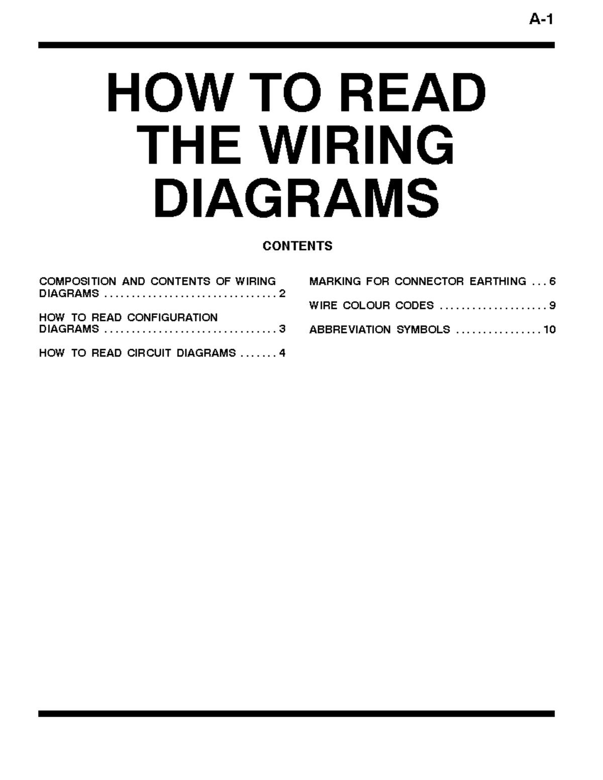 HOW TO READ THE Wiring Diagrams - A- HOW TO READ THE WIRING DIAGRAMS ...