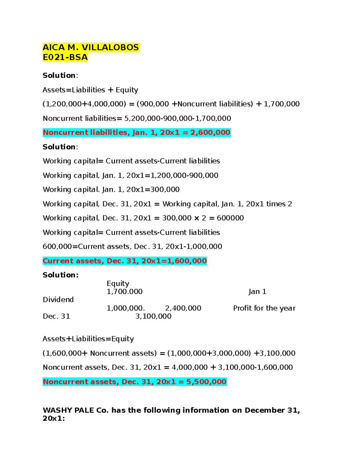 Post Test IA3 - Financial Analysis Solutions and Calculations - Studocu