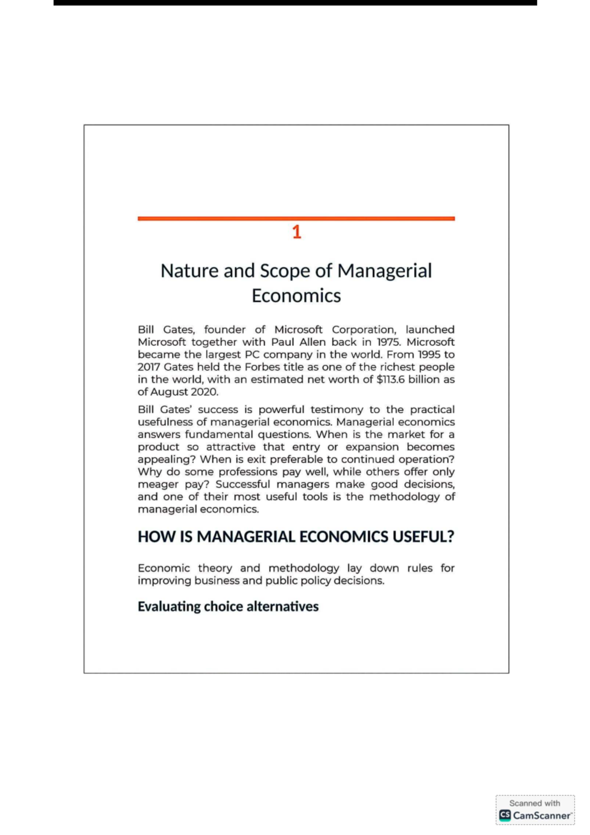 Chapter 1 - Nature and Scope of Managerial Economics (Course Code ...