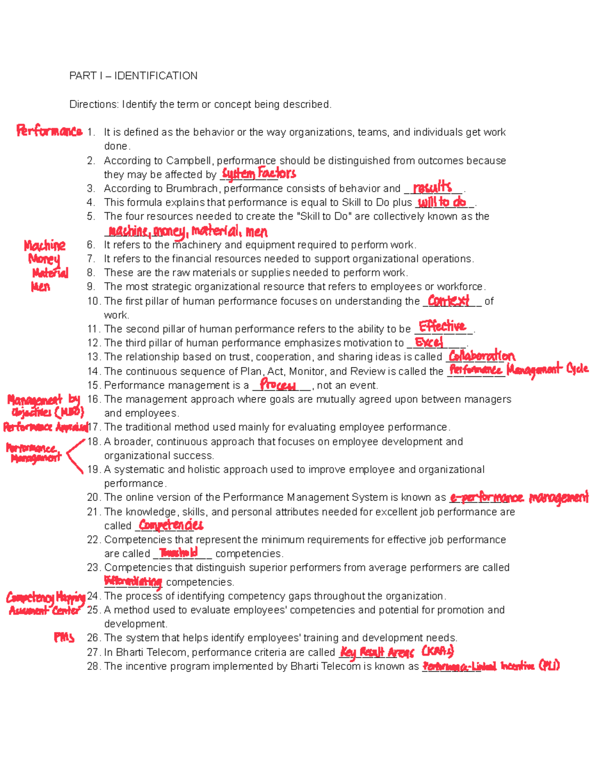Performance Management System Quiz (PMS 101) - Studocu