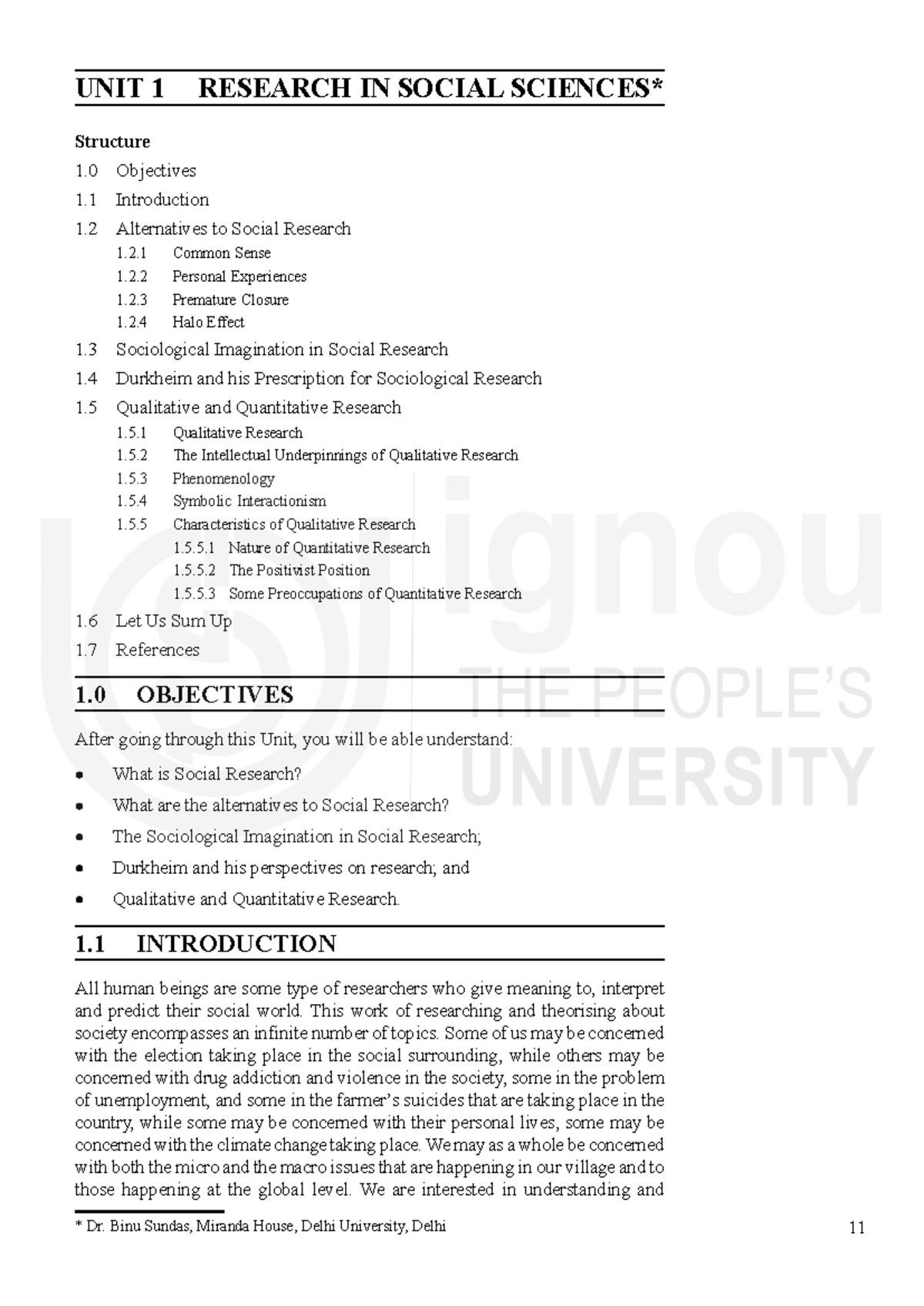 Unit-1 - Semester 1 - Research in Social Sciences UNIT 1 RESEARCH IN ...