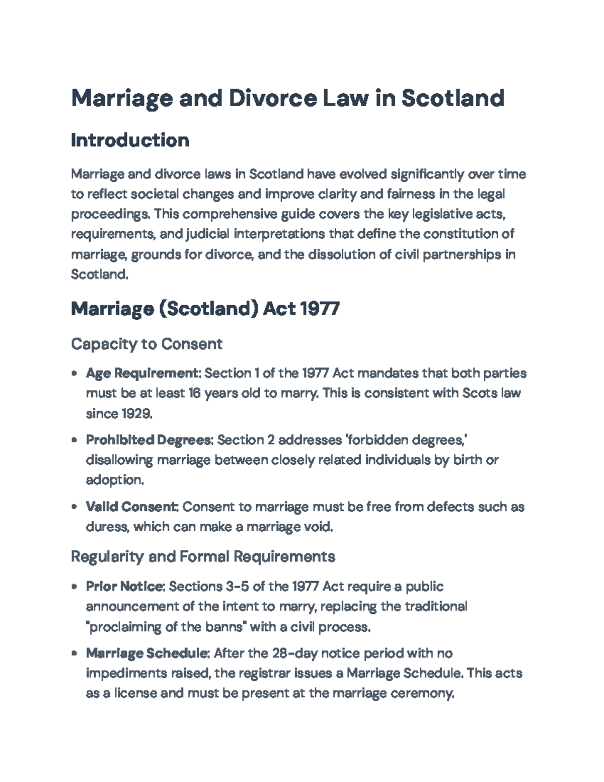 Marriage and Divorce Law in Scotland: Key Legislative Insights ...