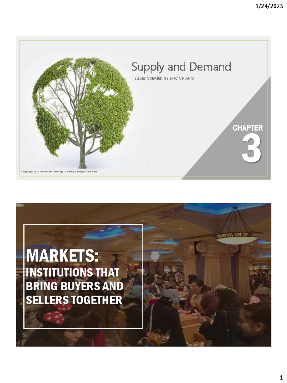Chapter 3: Supply and Demand Lecture Notes - Studocu