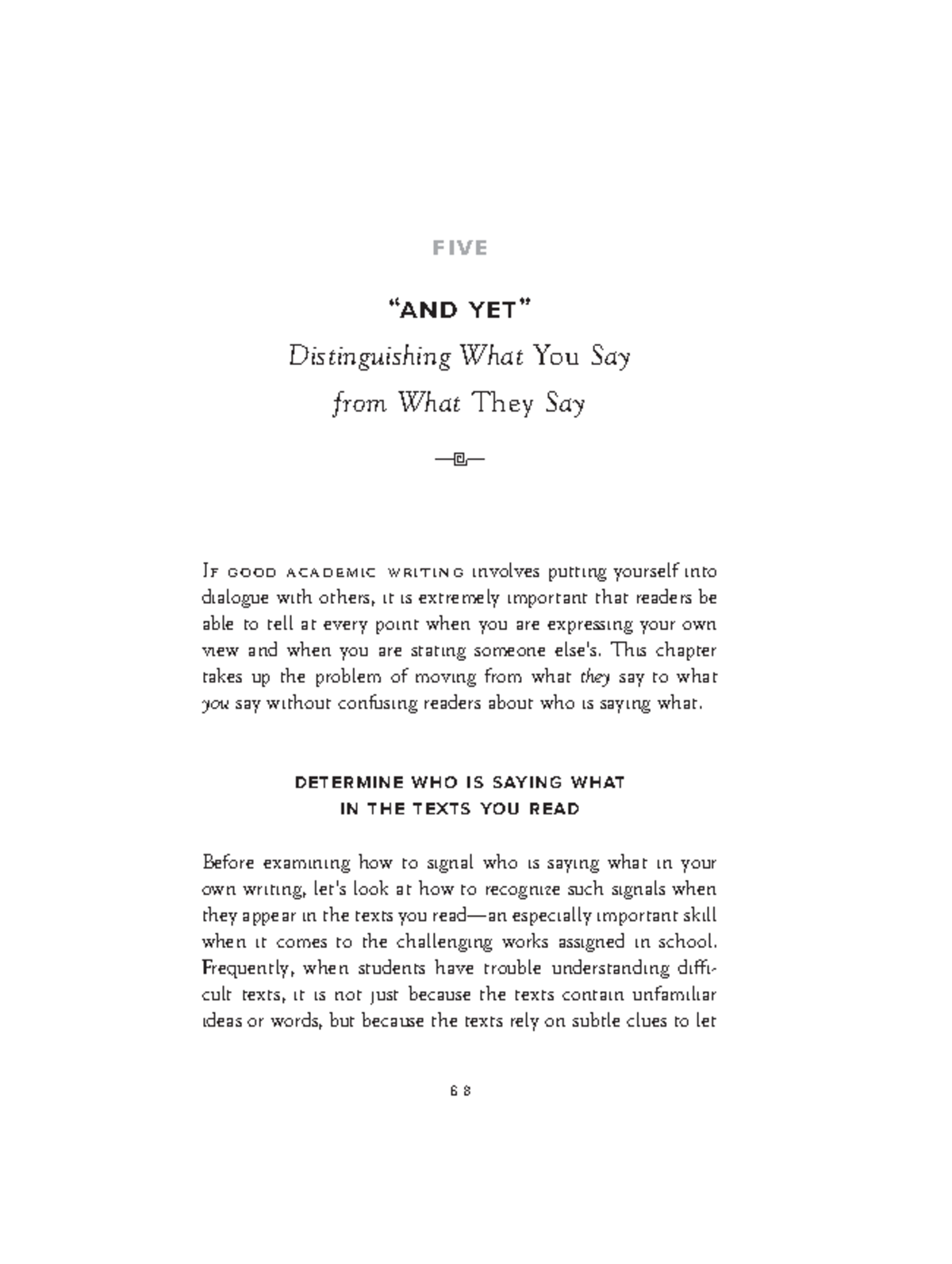 They Say - I Say: Ch 5 AND YET - Distinguishing Your Voice from Others ...
