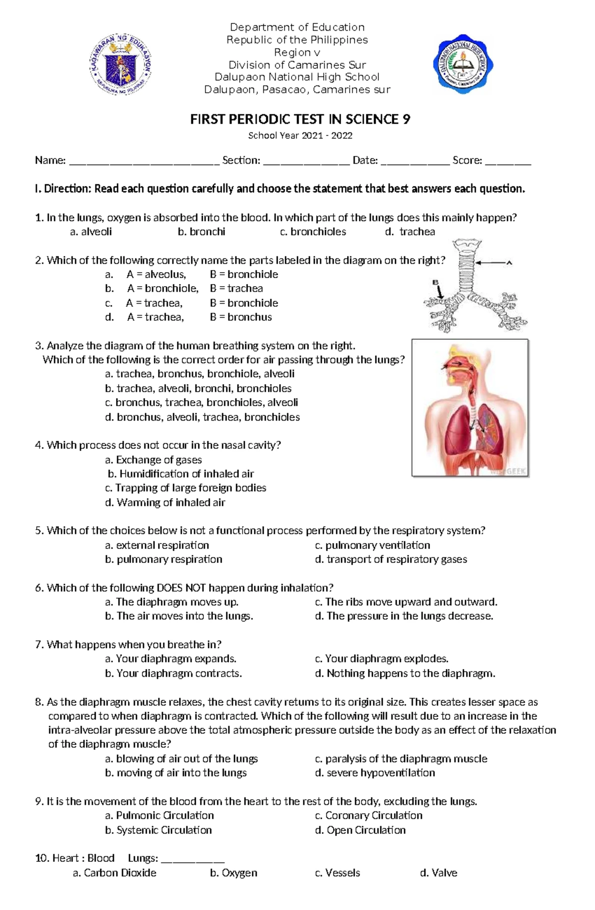 Final Exam in EAPP - English for Academic and Professional Purposes ...