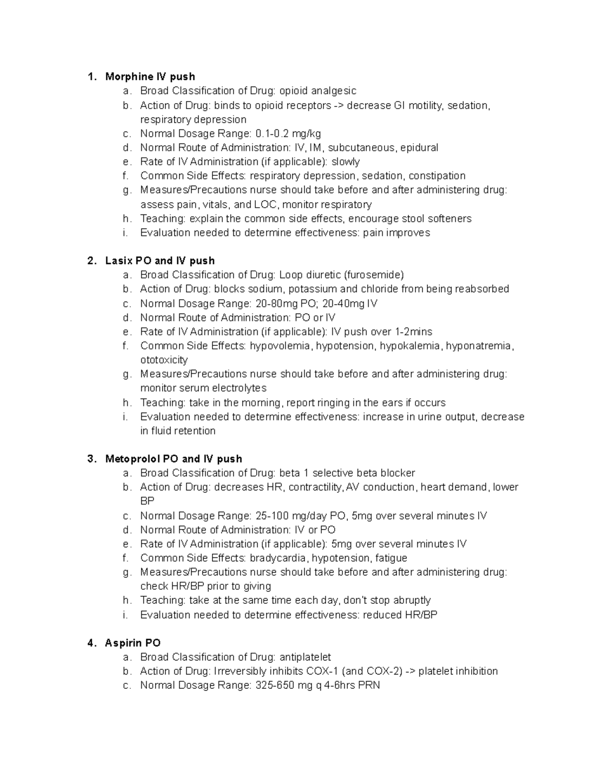 Med Note Cards - Medications Overview and Administration (NUR 101 ...