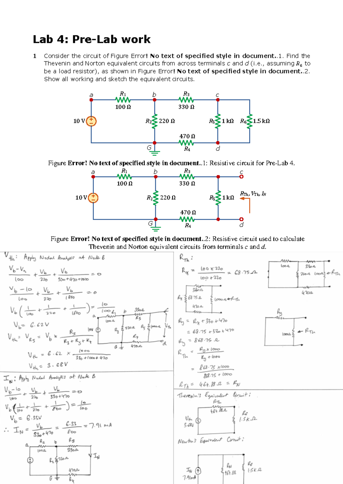 ELEC1111 Pre - Lab 4 - ELEC1111 - UNSW Sydney - Studocu