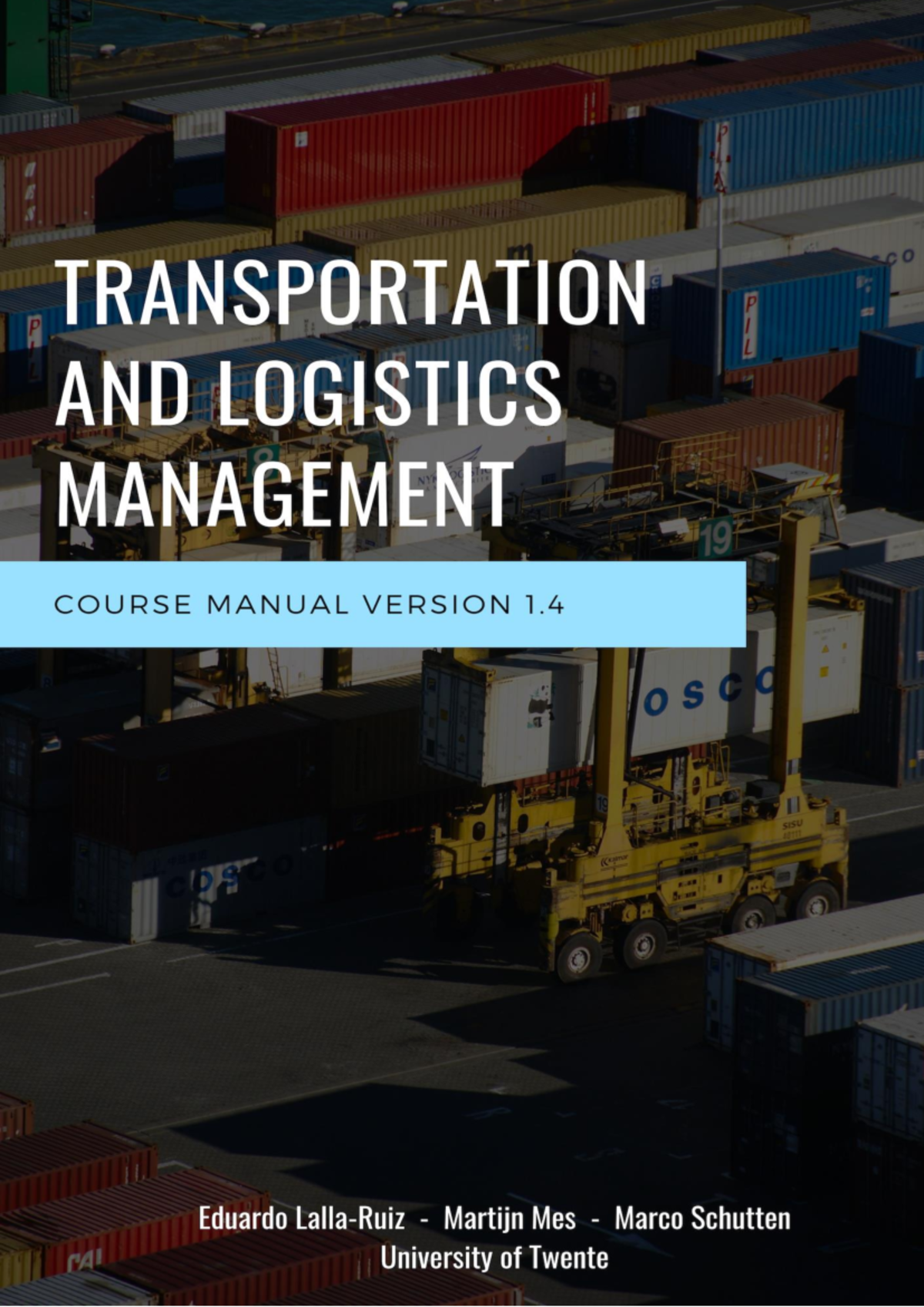 ILSM 2023 Course Manual: Logistics Systems Management Overview ...