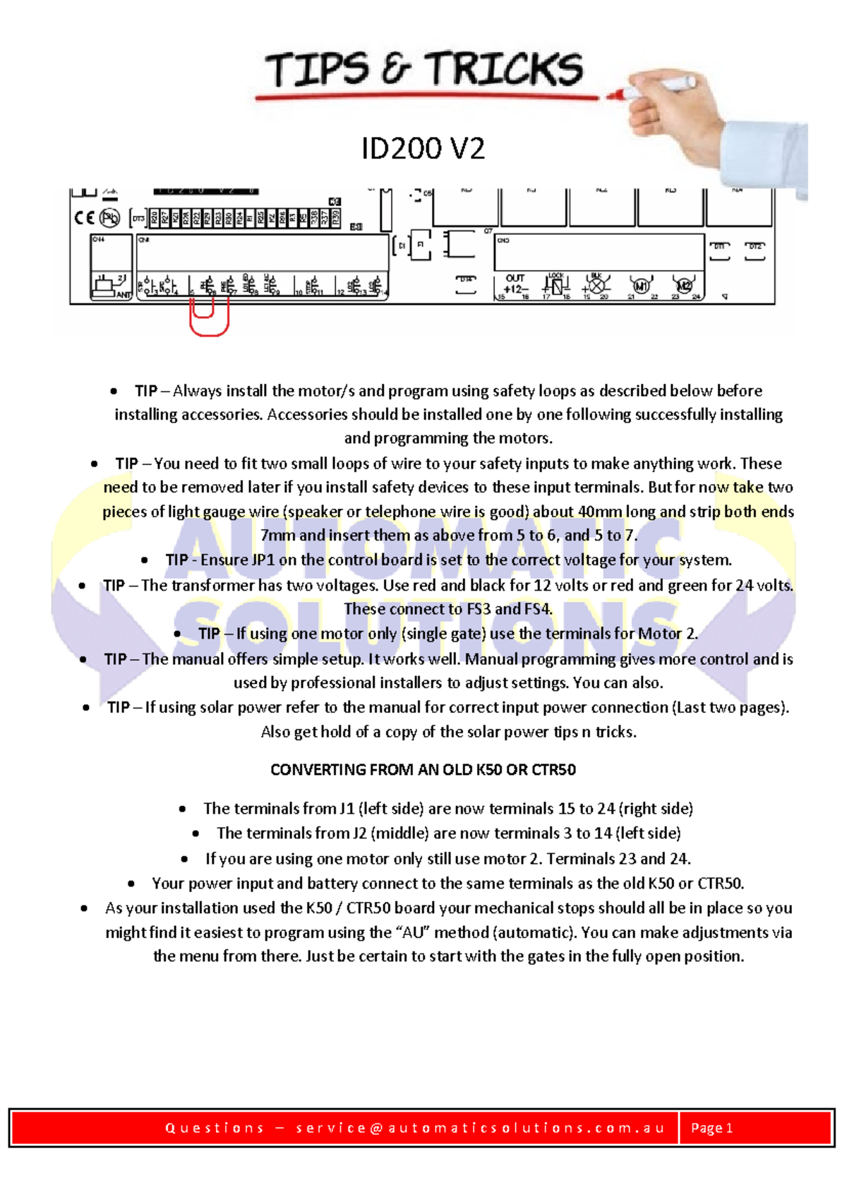ID200 V2 Manual: Installation and Setup Guide for Motors - Studocu