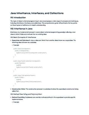Java Programming - Study Notes & Assignments - Studocu