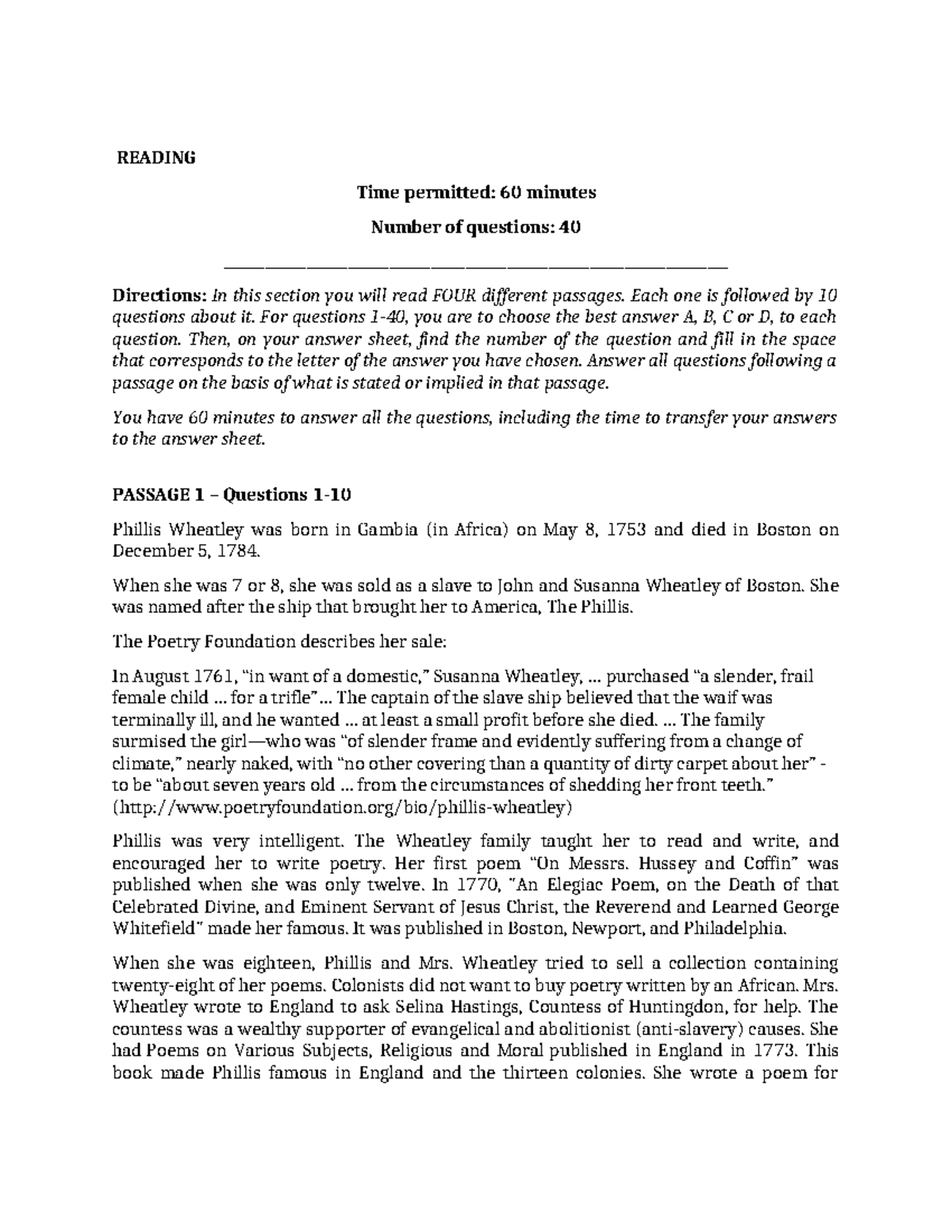 VSTEP READING FULL TEST: Comprehensive Practice for Success - Studocu