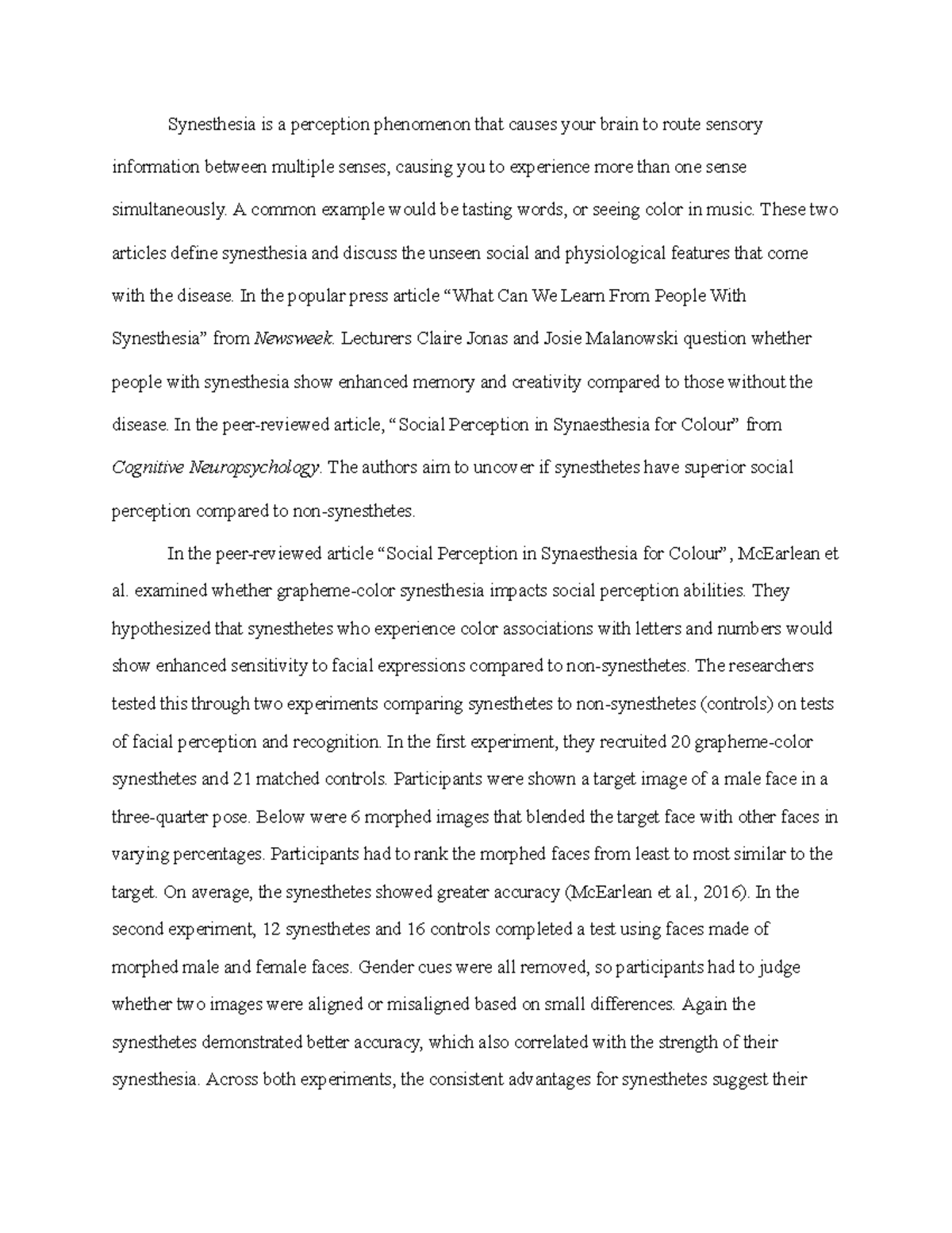 Paper 3 - Exploring Synesthesia: Memory and Social Perception Insights ...