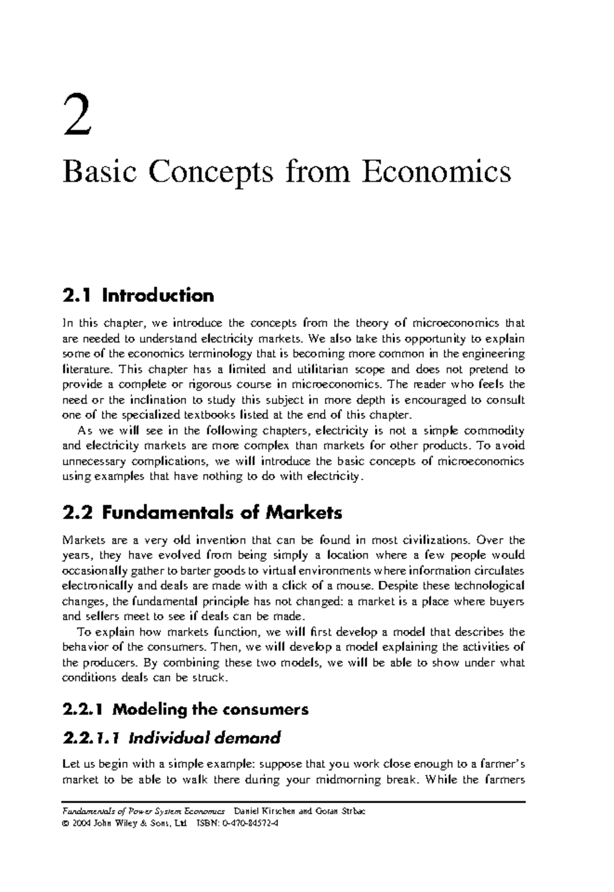 Ch2 - Economics - 2 Basic Concepts from Economics 2 Introduction In ...