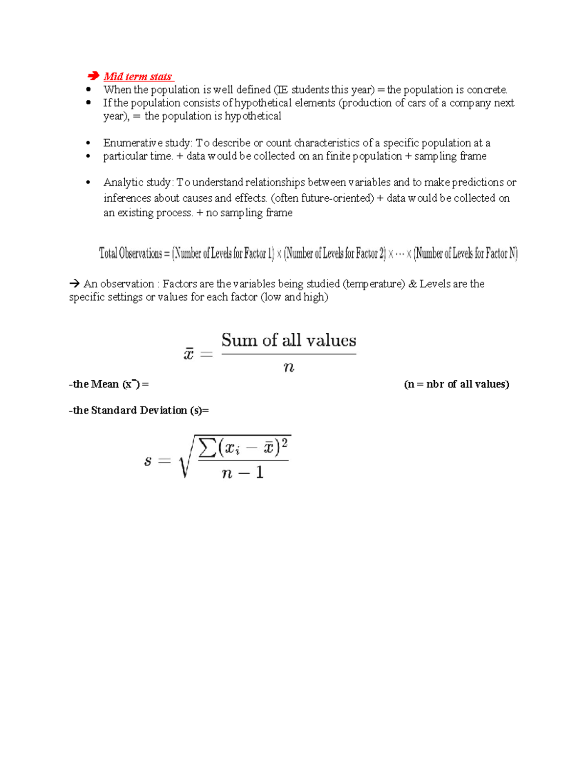 Midterm Exam Review: Statistics Concepts & Analysis Summary - Studocu