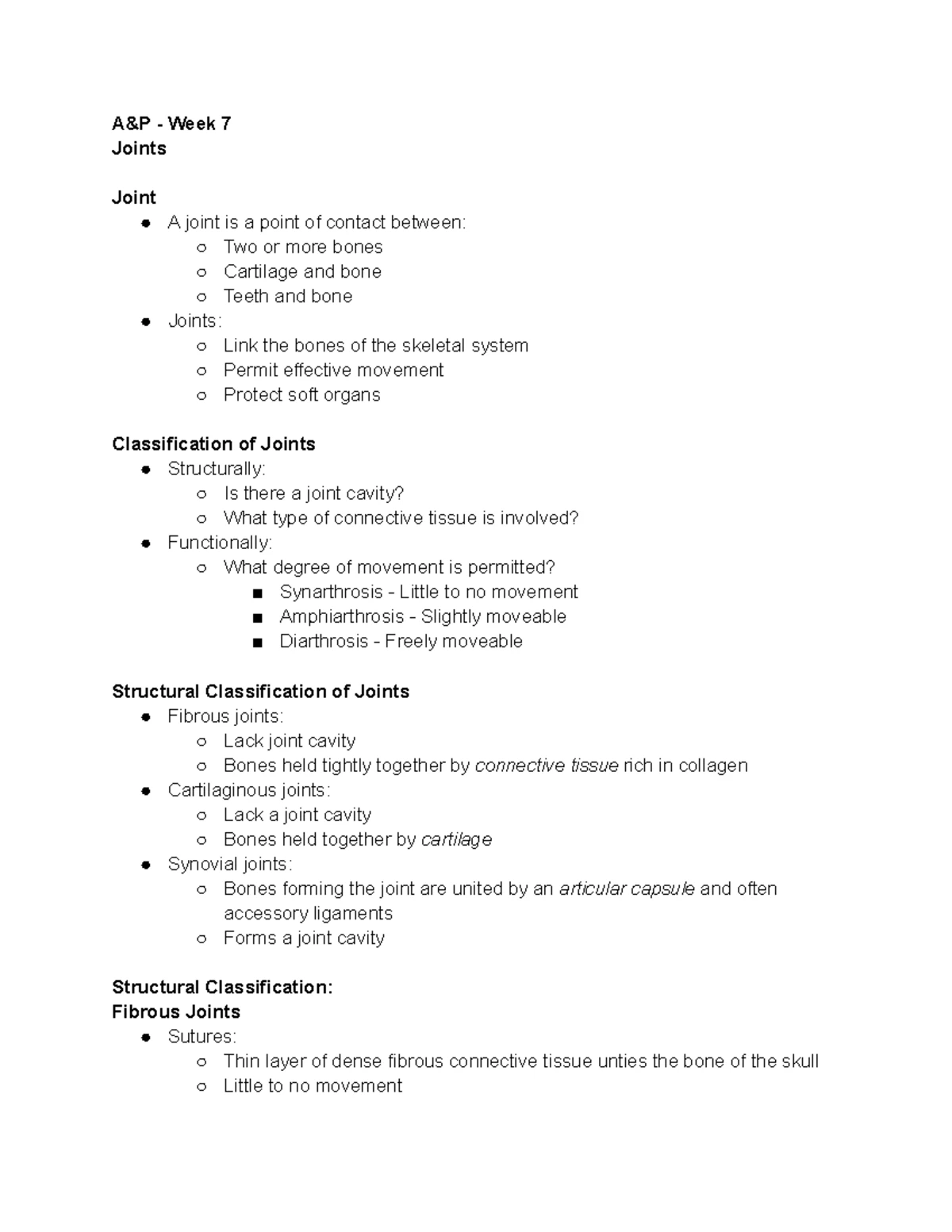 A&P Week 11 - Spinal Cord Anatomy & Functions Overview - Studocu