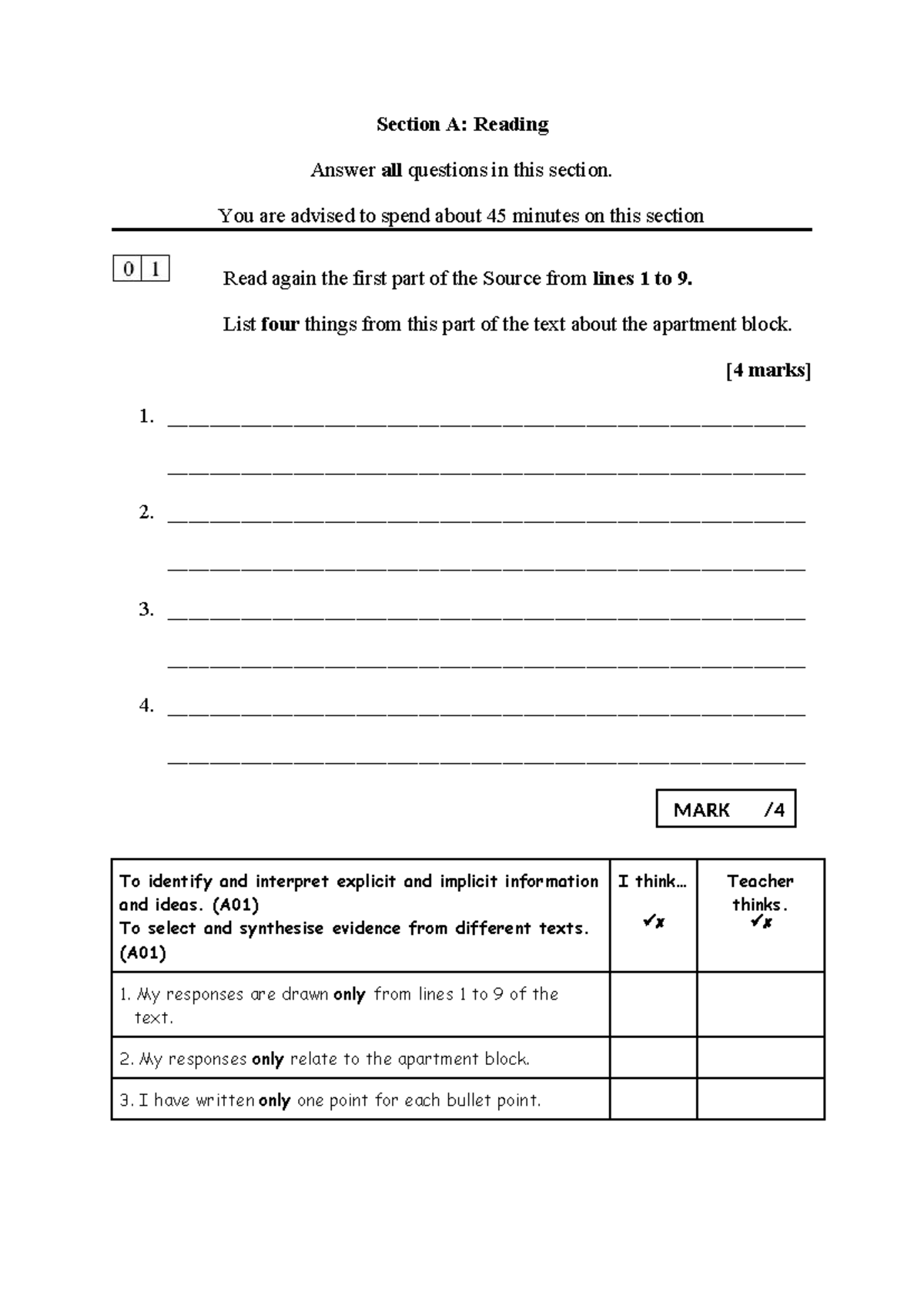 1984-LP1: AQA Language Paper 1 Reading & Writing Guide - Studocu