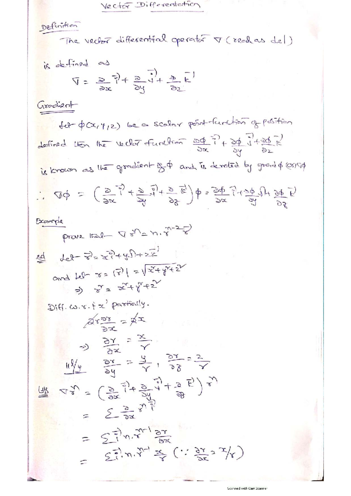 M3 R20 - UNIT-1 - Easy to solve - Vector Differentation Definition The ...