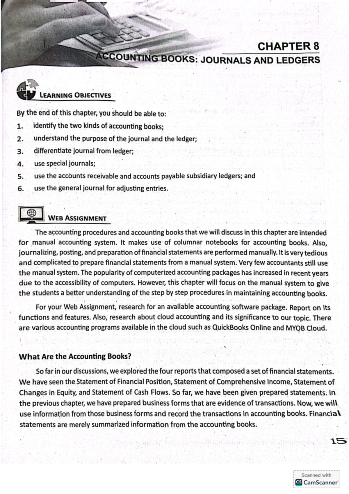 FABM-2-8 - hwhwh - pte CHAPTER 8 OKs: JOURNALS AND LEDGERS EV carn ...