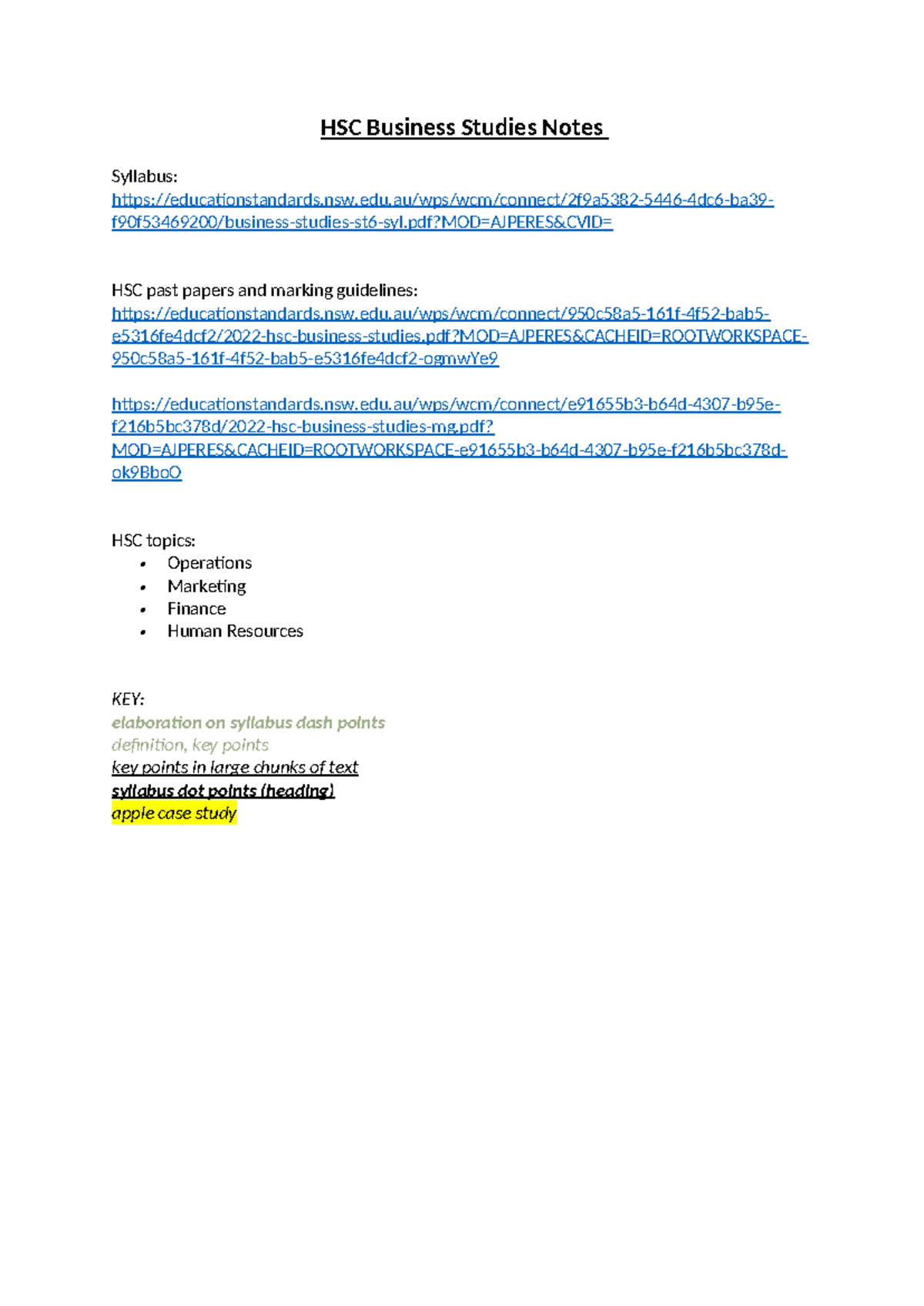 HSC Marketing Notes & Strategies Overview for Business Studies - Studocu