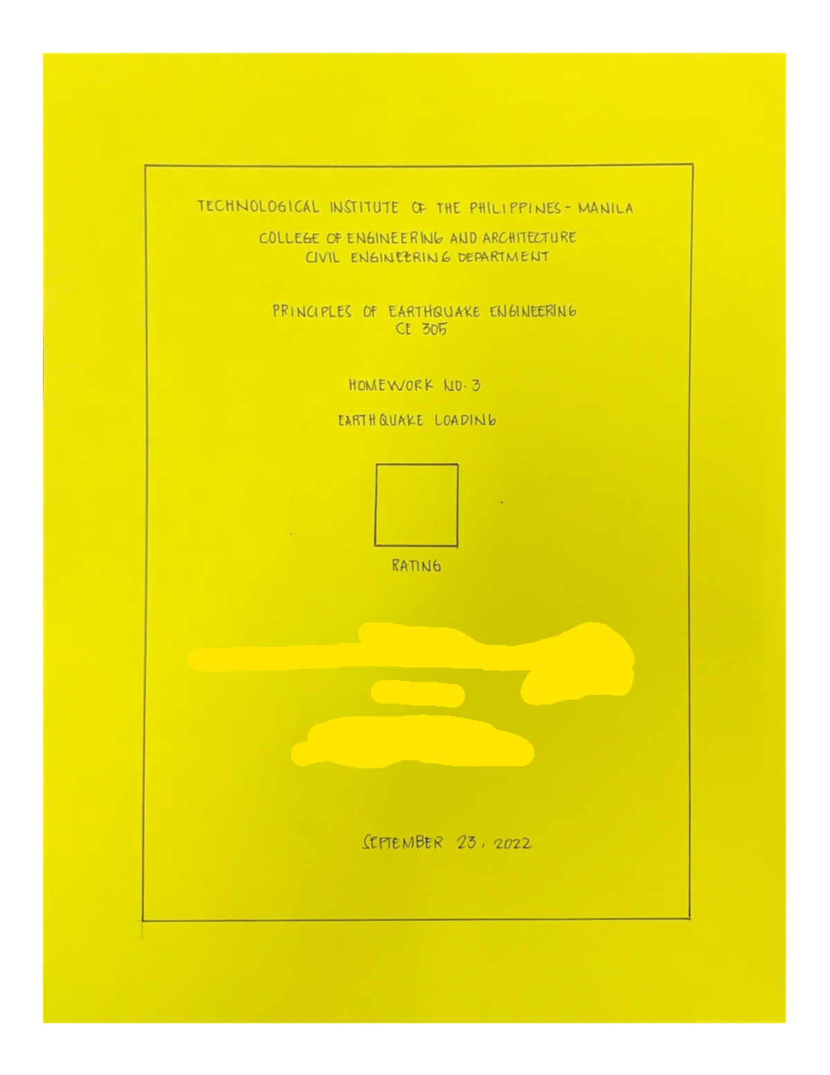 Earthquake Loading Problem Sample Solution Analysis Studocu