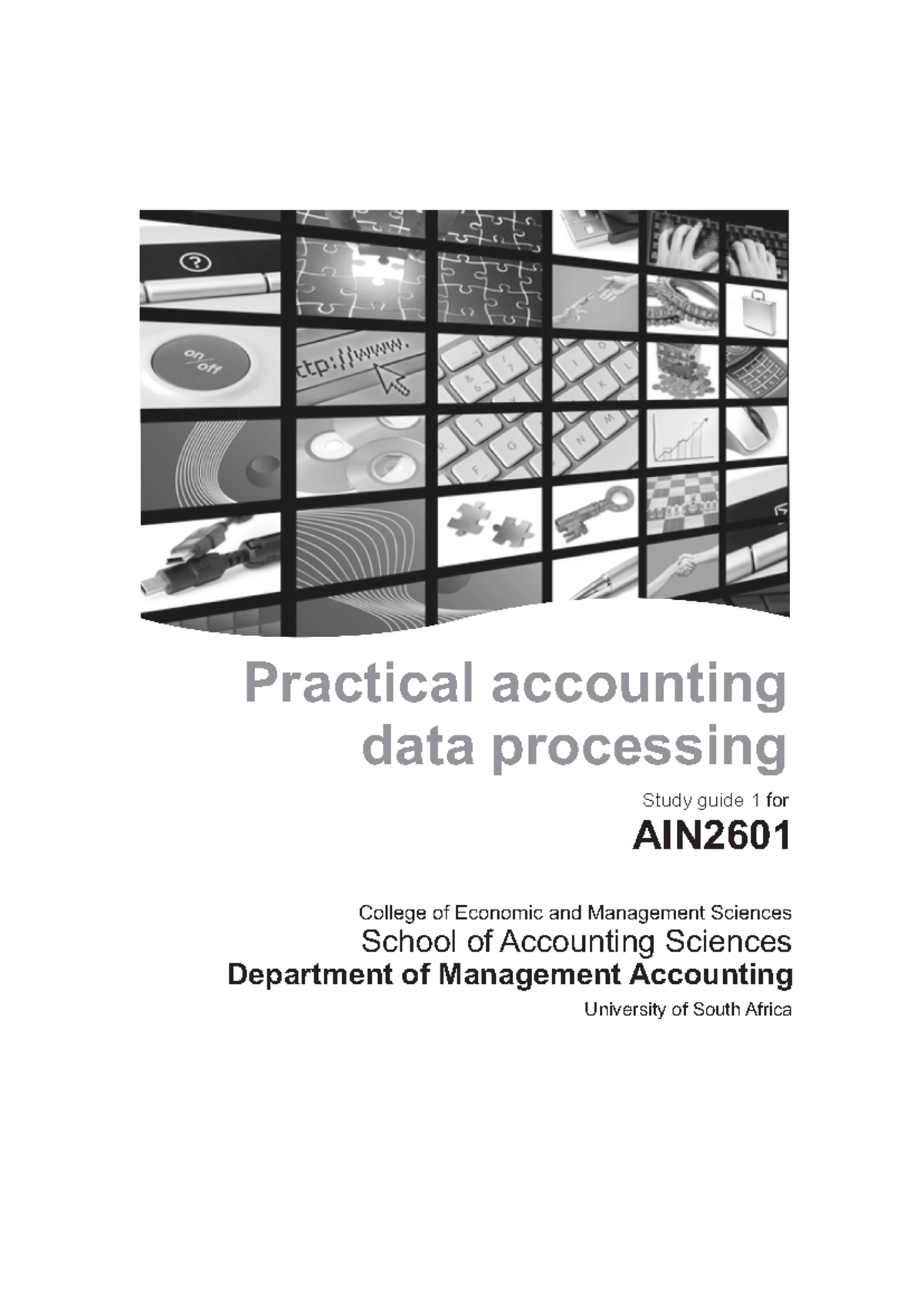 AIN2601 Study Guide 1: Practical Accounting & Data Processing Overview ...