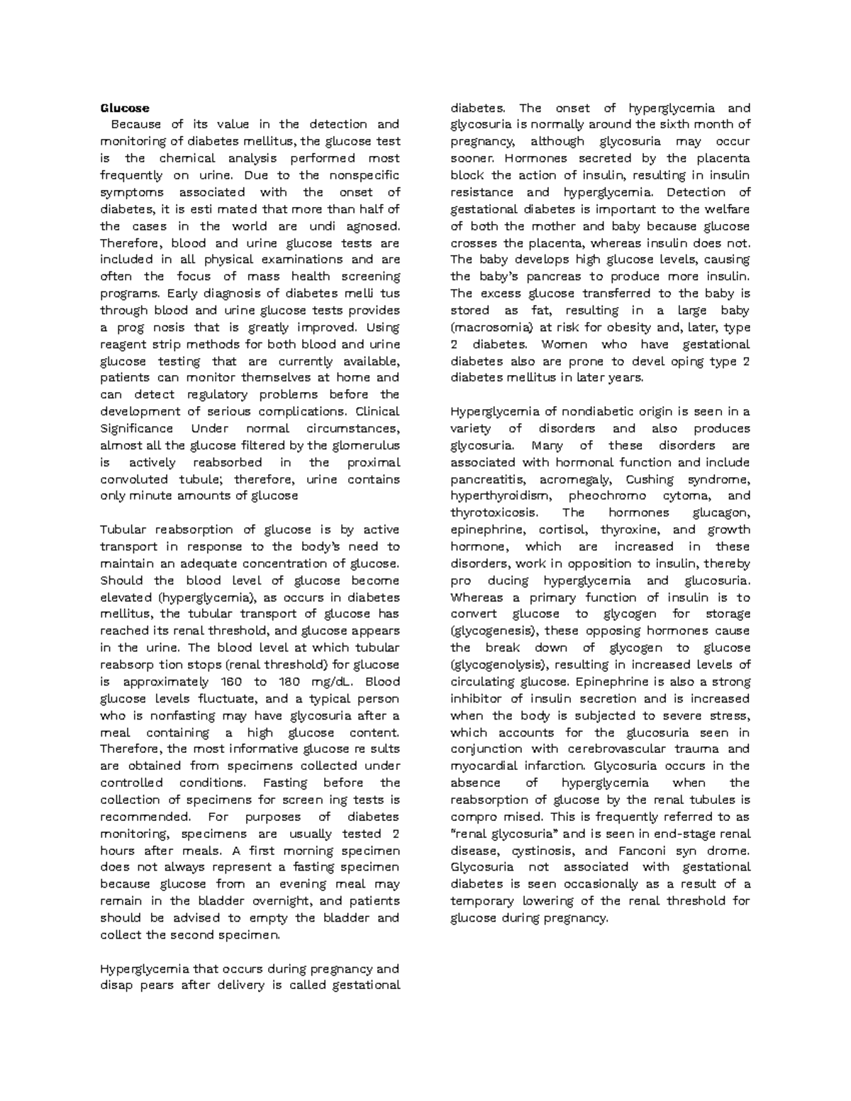 Glucose Testing and Its Clinical Significance in Diabetes Monitoring ...